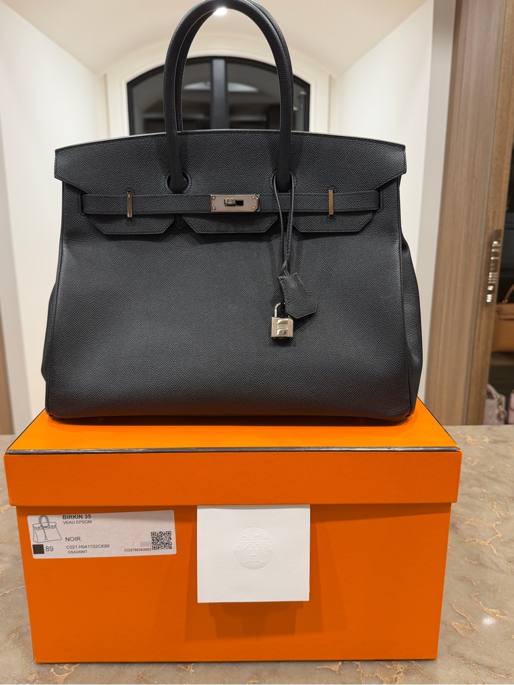 Hermes Black Birkin with Palladium Hardware